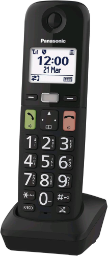 PANASONIC KX-TGUA10EXB RICEVITORE AGGIUNTIVO PER TELEFONI CORDLESS DIGITALI KX-TGU130/KX-TGU110, TASTI AMPI, FAV CALL, COMPATIBILE CON GLI APPARECCHI ACUSTICI, NECESSARIA UNITÀ PRINCIPALE, NERO